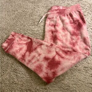 Old Navy Pink Tie Dye Drawstring Waist Cotton Jogger Sweatpants - size XL